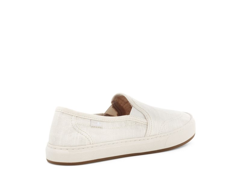 Sanuk Avery Hemp Vegan Women's Sidewalk Surfers White | Canada 86TCE